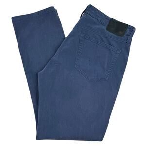 AG Everett Slim Straight 5 Pocket Casual Pants 35x34 Blue Italian Fabric